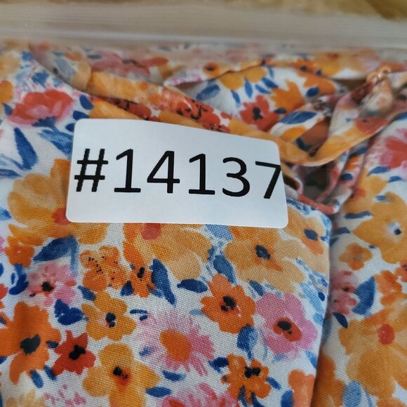 Old Navy Dress Womens XL Tall Orange Floral Spaghetti Strap Maxi Dress - Picture 5 of 5